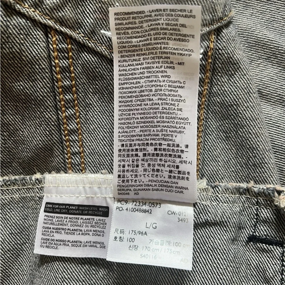 Levi’s Premium 72334-0573 Big E Trucker Jacket L Oversized Fade EUC 25x28 - Picture 6 of 10